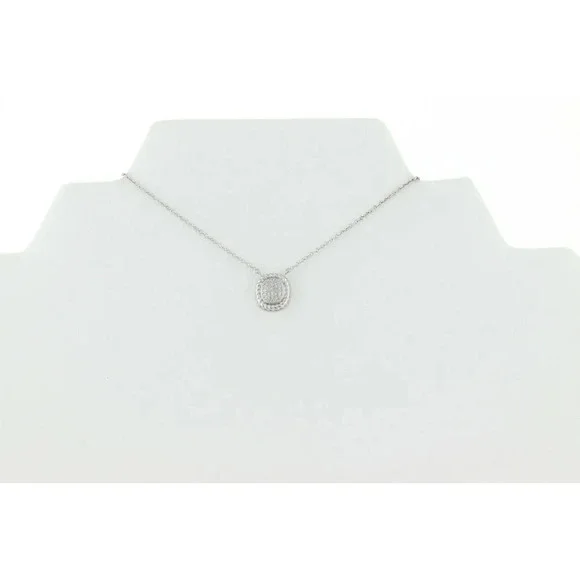 Sterling Silver CZ Necklace 16 to 18 inch chain Adjustable - Picture 6 of 8